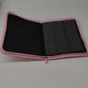 9-Pocket PU Cover Zipper Trading Card Collection Album - Sturdy 360 Side-Loading Binder for MTG, TCG, Sports Cards (Pink) (9 Pocket - 13.9" x 10.5")