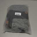 Winter Hats Scarf Set for Men Touchscreen Gloves Warm Knit Beanie Hat Scarves with Fleece Lined Cap (White/Black)