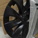 KAVANIC 4PCS Wheel Covers Fits for Tesla Model 3 Hubcap 18 Inch Matte Black Support Logo Long Range Symmetry Design Uberturbine Style for 2017-2023 Model 3 Aero Wheel Cover Replacement (RWD/AWD)