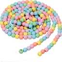 One Holiday Way 9-Foot Rustic Pastel Rainbow Easter Spring Matte Wood Bead Garland Christmas Tree Decoration - Decorative Vintage Style Wooden Beads - Everyday Shabby Chic Country Farmhouse Home Decor