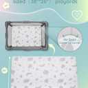 Lilian&Gema Pack and Play Mattress 38"x26"x1.5", Portable Mattress for Playpen, Pack N Play Mattress Topper, Soft Breathable and Waterproof Washable Cover for Baby Toddler