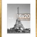 upsimples 16x20 Picture Frame, Display Pictures 11x14 with Mat or 16 x 20 Without, Wall Hanging Poster Frame, Bronze, 1 Pack