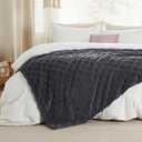 Bedsure GentleSoft Twin Blanket for Bed Dark Grey - Super Soft Cozy Blankets for Kids Girls, Cute Fuzzy Fleece Throws for Bedroom Couch, 60x80 Inches