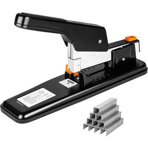Amazon Basics Heavy Duty Stapler, 90 Sheets High Capacity, Large Office Stapler with 1000 Staples, Black