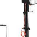 RVGUARD Electric Power Tongue Jack, 3500LB Trailer Jack for A-Frame Trailer with Manual Crank Handle, 18inch Lift, 12V DC and Bright LED Lights, Black