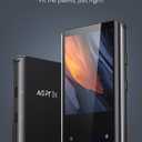 AGPTEK 64GB MP3 Player with Bluetooth 5.3, A19PL 2.4" Curved Screen Portable Music Player with Speaker Lossless Sound with FM Radio, Voice Recorder, Supports up to 128GB, Black