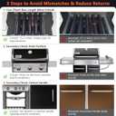 15.3" Flavorizer Bars for Weber Spirit 300 & GS4 II 300 Series, Spirit E310 E315 E320 E330 S310 S315 S320 S330 Grills with Front Control Knobs, Spirit 310 Replacement Parts for Weber 7636 69797 68843