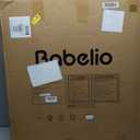 Babelio Baby Gate with Adjustable Cat Door,29-43" Auto Close Durable Pet door for Stairs,Doorways and House,Pressure Mounted,Easy Install,Effortless Walk Thru,White