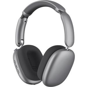 Wentronic Y02 Active Noise Cancelling Headphones,60H Battery,5 EQ Music Modes,Hi-Res Audio,Deep Bass,Foldable Wireless Over Ear Bluetooth 5.4 Headset,Breathable Leather Earpads (Grey)