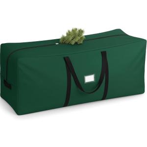PEULEX 9 Foot Christmas Tree Storage Bag  Extra Large Christmas Tree Storage Container for Artificial Trees up to 9ft, Heavy-Duty 600D Oxford Fabric, Reinforced Handles, Durable Zippers, Green