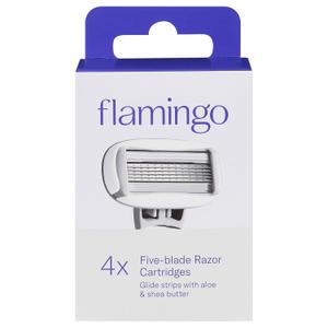 Flamingo, Five-Blade Cartridges, 4 Count