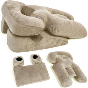 Zomaple Face Down Chair After Eye Surgery  Memory Foam, Washable Cover, & Ventilated Design  Facedown Pillow for Sleeping, BBL Equipment, Retinal & Vitrectomy Recovery (Brown)