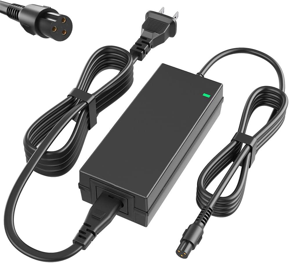 42V 2A Power Adapter PowerFast 3-Prong Inline Connector for 36V Sports Mod,Pocket Mod Lithium Battery,Lithium Battery Power Charger.