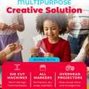 Hygloss 12" x 12" Acetate Paper - 7 Mil Clear Acetate Sheets for Crafts Projects, Cricut Stencil Sheets, Classroom Stencil Sheets, Reusable Transparent Clear Plastic Sheet (Not for Printers) 10 Pack