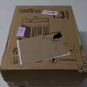 CEROELDA Small Trash Can with Lid-5L/1.3 Gal, Stainless Steel Outdoor Dog Poop Garbage Can-Farmhouse Retro Metal Waste Bin w/Step Pedal for Bathroom Bedroom Office-Soft Close-Black