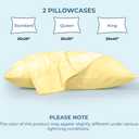 ROYALE LINENS 100% Organic Cotton Percale Pillowcases Set of 2 - Standard Size Percale Pillowcase - Standard Set of 2 Pillow Cover - Breathable, Cool & Crisp Pillow Cases (20"x26", Yellow)