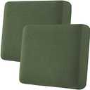 H.VERSAILTEX Super Stretch Individual Seat Cushion Covers Sofa Covers Couch Cushion Covers Slipcover Sets Thick Jacquard Textured Twill Fabric (2 Piece Large Sofa Cushion Covers, Bronze Green)