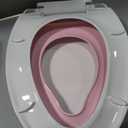Elongated Toilet Seat 2-in-1 with Built-in Training Seat, Soft Quiet Close Non-Slip Design, Magnetic Seat and Cover, Easy Installation, Pink