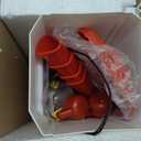 Automatic Chicken Waterer, Float-Controlled Chicken Water Feeder, Large Watering System with 60 Inch Water Hose (One End 3/4''), Poultry Waterer for Duck Quail Turkey Chick (2 Gallons, Red)