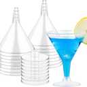 Zezzxu 24 Pack Plastic Martini Glasses 7 Oz Disposable Cocktail Glasses, Tall Mini Martini Glasses Perfect for Fall Halloween Party Birthday Wedding and All Events