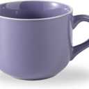 Soup Mugs with Handles, 21 OZ Large Ceramic Soup Cup, Oven Proof Soup Bowls Microwave Safe for Men Women Housewarming Birthday Christmas Gift, Purple