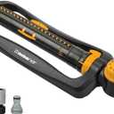 Melnor 65133AMZ XT Turbo Oscillating Sprinkler W/Timer, 4,500 sq. ft., Quick Connect Bundle, 2-Way Adjustable, Black, Yellow (2-Way Adjustable With Timer)