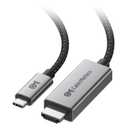 Cable Matters 48Gbps Unidirectional USB C to HDMI 2.1 Cable - 6ft, Support 4K 240Hz and 8K 60Hz HDR - Thunderbolt 3, Thunderbolt 4, USB4 Compatible with iPhone 16/15, Max 4K@60Hz on Any MacBook