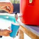 5 Gallon Insulated Beverage Cooler: 5 Gallon Water Dispenser - water dispenser with Stainless Steel Interior and Spout/Spigot, Portable Sports Cooler for Camping, Parties, and Outdoors