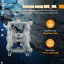 Pneumatic Double Diaphragm Pump 1.5 Inch In/Out PP 35GPM Max 120PSI QBK-25PP Pneumatic pump with dual diaphragm, Transport Various Low Viscosity Liquids, Hydraulic Fluid, diesel, coating etc