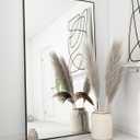 Koonmi 71"x30" Floor Mirror Full Length, Bedroom Floor Body Mirror with Stand, Large Black Mirror, Leaning, Standing or Hanging Horizontally/Vertically