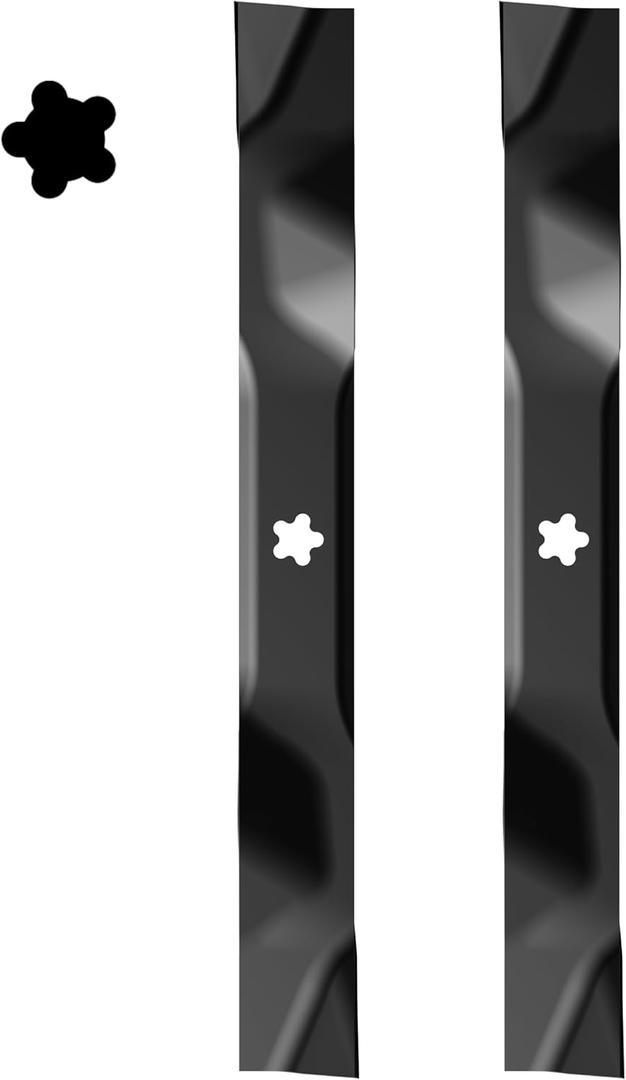 134149 Mulching Blades, Lawn Mower Blade Compatible with Craftsman LT1000 LT200, Husqvarna, Poulan Pro 42 inch Deck Riding Mower Lawn Tractor, Replace Number for 424752 532134149, 5 Point Star (2 Pcs)