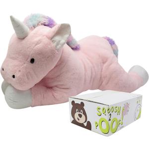 Animal Adventure| Sqoosh2Poof| Jumbo Plush Character Compressed Inside Small Box | 44" Unicorn