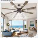 ZMISHIBO 72 Inch Oil Rubbed Bronze Ceiling Fans No Light with Remote, Indoor/Outdoor Farmhouse Ceiling Fan Without Light for Living Room Patio, 6 Speed Reversible Quiet DC Motor, Dual Finish Blades