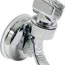 Adjustable Shower Head Holder, Removable Suction Cup Handheld Shower Head Bracket, No Drill Wall Mounted Shower Head Bracket (Silver)