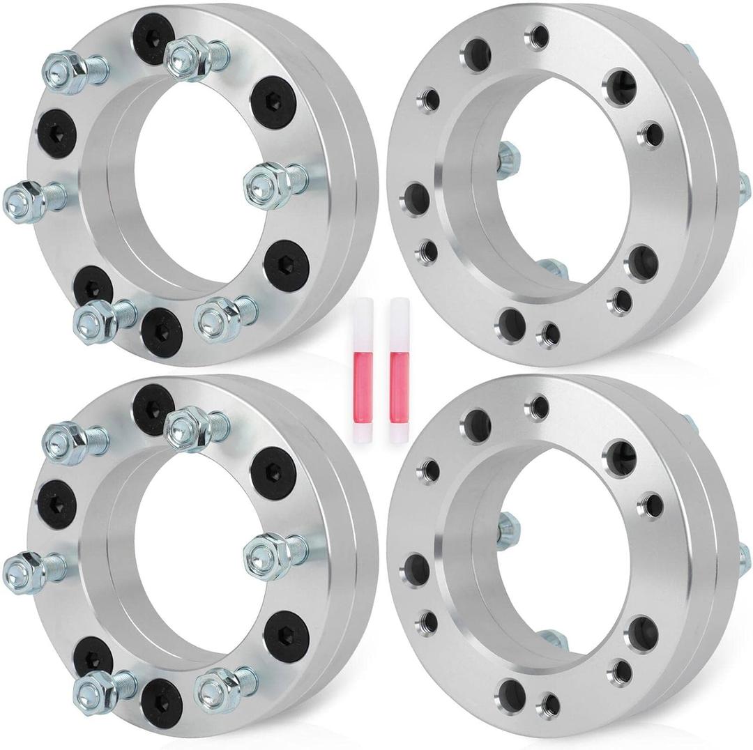 ECCPP 4PCS 2" inch 5x5.5 to 6x5.5 Wheel Adapters 5 lug to 6 lug wheel adapters for Ram 1500 1994-2001 or Ram 1500 Van 1999-2003 for Ramcharger 1974-1993(Only Works 6x5.5 Wheels)