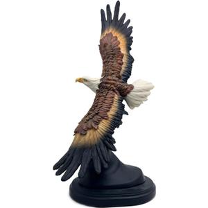 19 Inch Large Bald Eagle Statue Resin Sculpture Frgurine Gift for Home Office Living Room Desktop Display Decorative Decoration