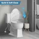 Hibbent Elongated Bidet Toilet Seat with Slow Close, Non-Electric Bidet Attachment for Toilet Seat with Dual Nozzle, Bidet Sprayer with Adjustable Self-Cleaning Nozzles, Brass T Adapter