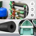 Pangda 3 Pack Pool Noodles 55 Inch Foam Noodles Swim Clamp Jumbo Hollow Foam Large Pre Slit Clamp Protection for Swimming Floating Craft Projects Padding Bumper (Black, 1" OD X 0.4" ID)