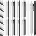 Fulmoon 50 Pcs Ballpoint Pens Bulk Retractable Comfortable Writing Pens Cute Christmas Back to School Supplies in Medium Point 1.0 mm for Teacher Student Baby Shower (Black White Gray)