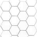 Yipscazo 10 Sheets Hexagon Peel and Stick Backsplash,Self Adhesive Luxury Faux Marble Tile,Pure White Wall Tile for Kitchen, Stick on Backsplash Tiles for Bathroom,RV,Laundry