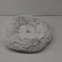 Large Cat Beds for Indoor Cats - Dog Bed Washable 24 inches for Small Medium Dogs, Anti Anxiety Round Fluffy Plush Faux Fur Cat Bed, (Large 24" L x 24" W) (Large 24"L x 24"W, Light Grey)