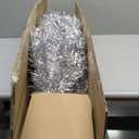 Glitzhome 7.5ft Silver Tinsel Artificial Christmas Tree w/Easy Assembly Metal Stand Artificial Fir Christmas Tree Holiday Decoration