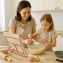 Creative Home Copper Plated Metal Cookbook Stand 10" W  8.5" H | Premium Metal Base with RoseGold Wire Frame for Recipes, Tablets and Books | Stylish Gift and Kitchen Accent