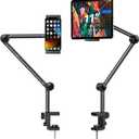 OMOTON Tablet Stand Mount for Desk, Adjustable Phone Holder for Bed with Metal Arm Fits for 4.7-11 Inches iPad Pro, Air/Mini, Kindle and Phones