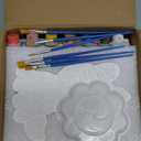 QANIY Stepping Stones Painting Kit for Kids Ages 4-12,5 Pack Outdoor Garden Stone Crafts,Outdoor Art & Craft Activity Set, Creative Gift for Boys & Girls (Art)