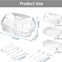 Ice Serving Tray, Chilled Party Platter,ice Chilled Platter with lid,Serving Trays for Party,Keep Food Cold for Fruit, Vegetable, Appetizer, Shrimp with Tongs and Spoons.