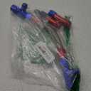 4150 Carburetor Fuel Line Kit 8AN Dual Feed to 7/8" Braided Dual Inlet for Holley Red+Blue (Without Gauge)