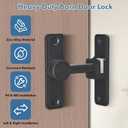 XOOL Heavy Duty 90 & 180 Degree Barn Door Lock, Lock Latch for Door, Garden, Bathroom, Garage, Window, Outdoor