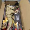 Mattel Jurassic World Rebirth Distortus Rex Rumble N Rampage Dinosaur Action Figure 22 Inch with 2 Attack Actions, Content-Accurate, Digital Play