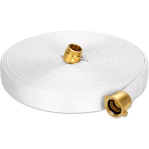Ungraded Fire Hose 1.5 Inch(1-1/2" ID) x 100FT,M × F NST/NH Brass Couplings